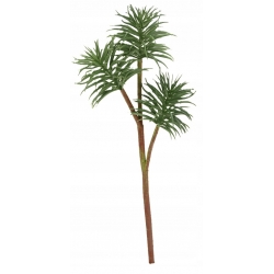 3x SUKULENTY na łodydze "palemki iglaste" Guma premium ciemny zielony