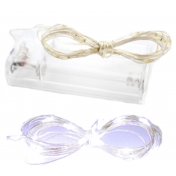 LAMPKI na DRUCIKU 20 LED SMD girlanda 2m ZIMNE BIAŁE