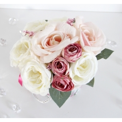 BUKIET Flower Box FLAMINGI kobiecy Peonie Róże - nr 38