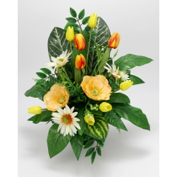 Wiązanka STROIK nagrobny komplet wiosna lato Tulipany Jeżówki Anemony nr 504L