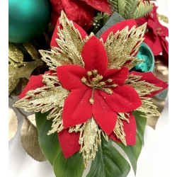 WIĄZANKA Stroik BOŻONARODZENIOWY na cmentarz Gwiazda betlejemska CZERWIEŃ