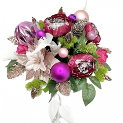 WIĄZANKA Stroik BOŻONARODZENIOWY na cmentarz Gwiazda betlejemska MIX W10