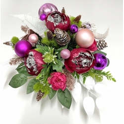 WIĄZANKA Stroik BOŻONARODZENIOWY na cmentarz Gwiazda betlejemska MIX W10