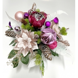 WIĄZANKA Stroik BOŻONARODZENIOWY na cmentarz Gwiazda betlejemska MIX W10