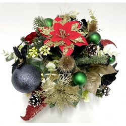 WIĄZANKA Stroik BOŻONARODZENIOWY na cmentarz Gwiazda betlejemska MIX W8