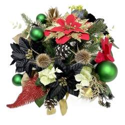 WIĄZANKA Stroik BOŻONARODZENIOWY na cmentarz Gwiazda betlejemska MIX W8