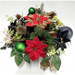 WIĄZANKA Stroik BOŻONARODZENIOWY na cmentarz Gwiazda betlejemska MIX W8