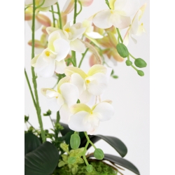 Kompozycja BIAŁE gumowe STORCZYKI LUX w betonowej osłonce Wys. ~50cm