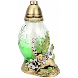ZNICZ na Wielkanoc JAJO dekoracją BARANKA obok ZIELONE SZKŁO 50h
