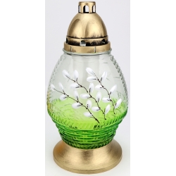 ZNICZ na Wielkanoc duże JAJO z BAZIAMI ZIELONE 75H