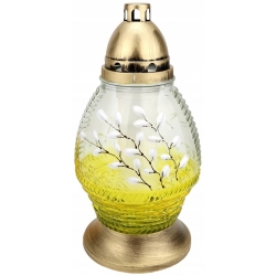 ZNICZ na Wielkanoc duże JAJO z BAZIAMI żółte 75H