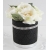 BUKIET Flower Box czarno srebrny RÓŻE i PEŁNIKI - nr 40