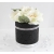 BUKIET Flower Box czarno srebrny RÓŻE i PEŁNIKI - nr 40