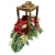 WIĄZANKA Stroik BOŻONARODZENIOWY w brązowym LAMPIONIE z czerwoną poinsecją