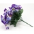 Bukiet BRATKI FIOLETOWE sztuczne satynowe z listkami 14x kwiatków Wys.24cm