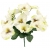 Bukiet BRATKI BIAŁE sztuczne satynowe z listkami 14x kwiatków Wys.24cm