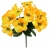 Bukiet BRATKI ŻÓŁTE sztuczne satynowe z listkami 14x kwiatków Wys.24cm