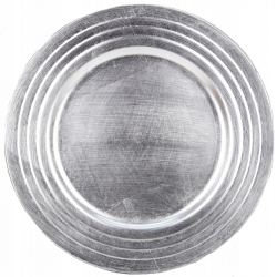 PODTALERZ srebrny okrągły SLIM średn. 33cm