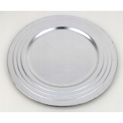 PODTALERZ srebrny okrągły SLIM średn. 33cm