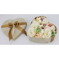 Bukiet LUX Flower Box WELUROWE Serce mix kwiatów