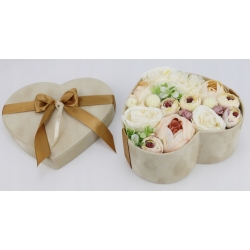 Bukiet LUX Flower Box WELUROWE Serce mix kwiatów