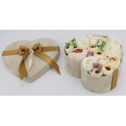 Bukiet LUX Flower Box WELUROWE Serce mix kwiatów