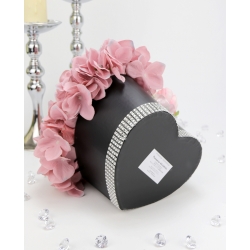 Bukiet LUX czarny Flower Box MIX różowych kwiatów