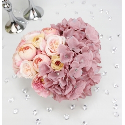 Bukiet LUX czarny Flower Box MIX różowych kwiatów