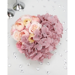 Bukiet LUX czarny Flower Box MIX różowych kwiatów