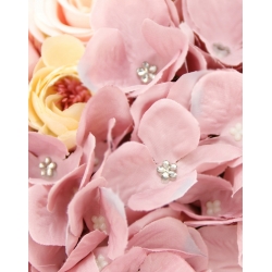 Bukiet LUX czarny Flower Box MIX różowych kwiatów