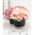 Bukiet LUX czarny Flower Box MIX różowych kwiatów