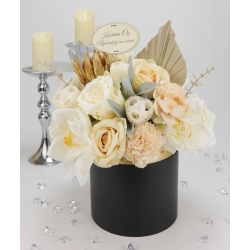 Bukiet LUX DUŻY Flower Box Jasne kwiaty Susz ozd.