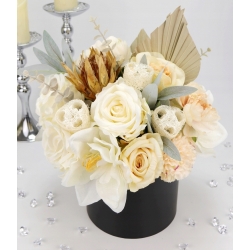 Bukiet LUX DUŻY Flower Box Jasne kwiaty Susz ozd.