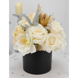 Bukiet LUX DUŻY Flower Box Jasne kwiaty Susz ozd.