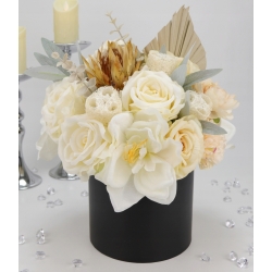 Bukiet LUX DUŻY Flower Box Jasne kwiaty Susz ozd.