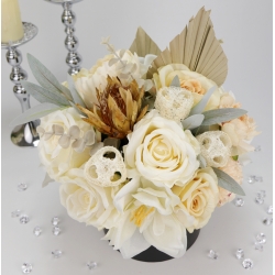 Bukiet LUX DUŻY Flower Box Jasne kwiaty Susz ozd.