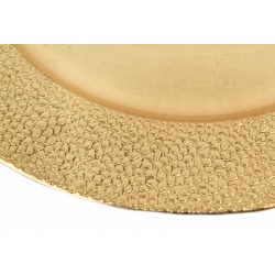 PODTALERZ ZŁOTY STONE 33cm podkładka dekor LUX