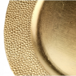PODTALERZ ZŁOTY STONE 33cm podkładka dekor LUX