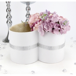 Bukiet w DZIELONYM SERCU na prezent Fiolet kwiaty