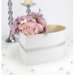 Bukiet w DZIELONYM SERCU na prezent Fiolet kwiaty