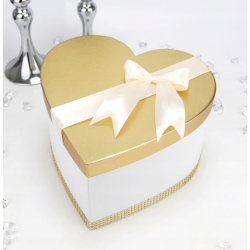 Bukiet w DZIELONYM SERCU na prezent RÓŻOWE kwiaty