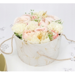 BUKIET Jasne kwiaty w zamykanym pudełku NA PREZENT