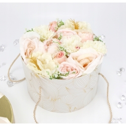 BUKIET Jasne kwiaty w zamykanym pudełku NA PREZENT