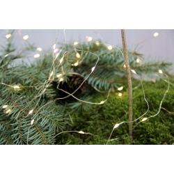 LAMPKI na DRUCIKU 100 LED girlanda 10m CIEPŁE B.