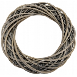 WIANEK WIKLINOWY szary przecierany średn. 30cm
