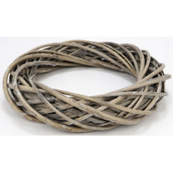 WIANEK WIKLINOWY szary przecierany średn. 30cm