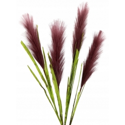 Sztuczna TRAWA PAMPASOWA 4x gęste gałązki FIOLET