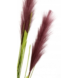 Sztuczna TRAWA PAMPASOWA 4x gęste gałązki FIOLET