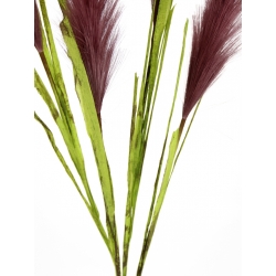 Sztuczna TRAWA PAMPASOWA 4x gęste gałązki FIOLET