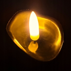 ŚWIECA LED CZARNA a'la wosk światło MRYGAJĄCE 15cm